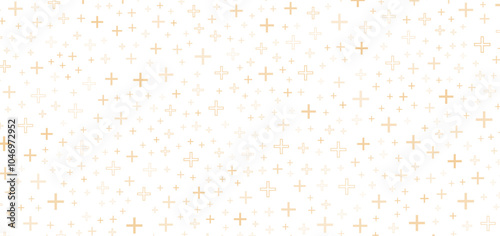 Medical background with beige cross. Pharmacy vector abstract backdrop for banner