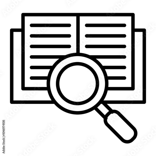 Literature Review Vector Line Icon Design
