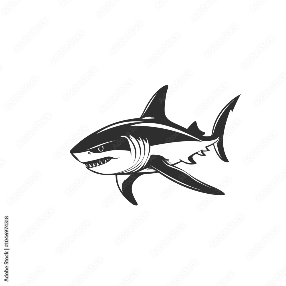 Fototapeta premium Abstract Shark Logo Design Template Vector Illustration