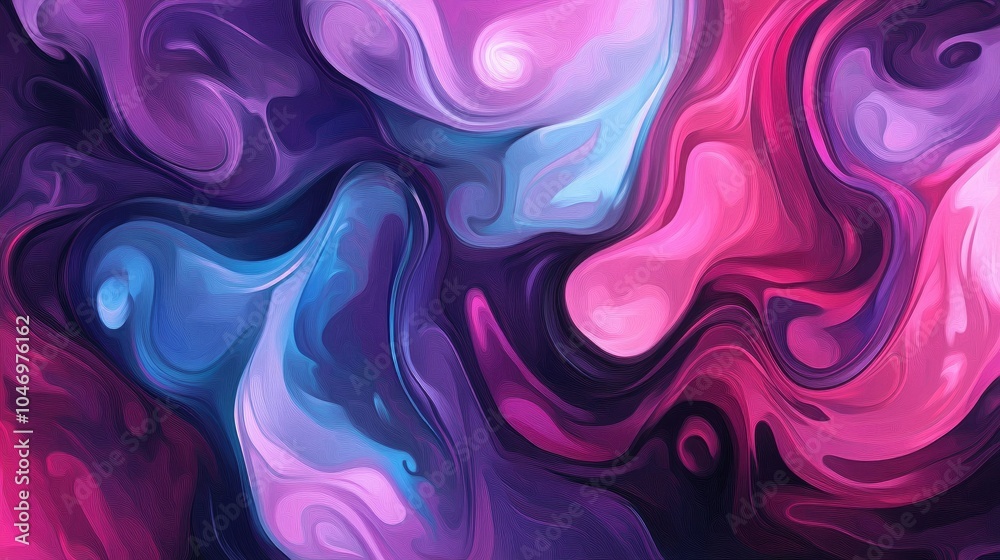 Colorful Abstract Swirls in Pink and Blue Tones Colorful Abstract Swirls in Pink and Blue Tones