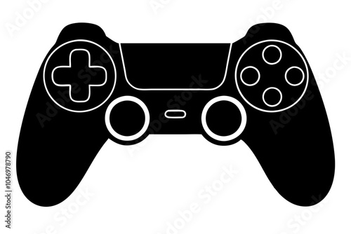 game controller silhouette vector, game controller illustration