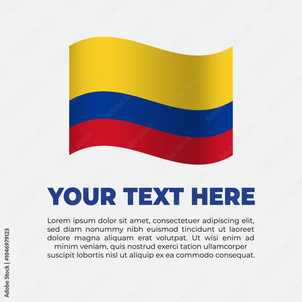 Colombia Flag Banner Background Template Colombia Flag Banner Background Template