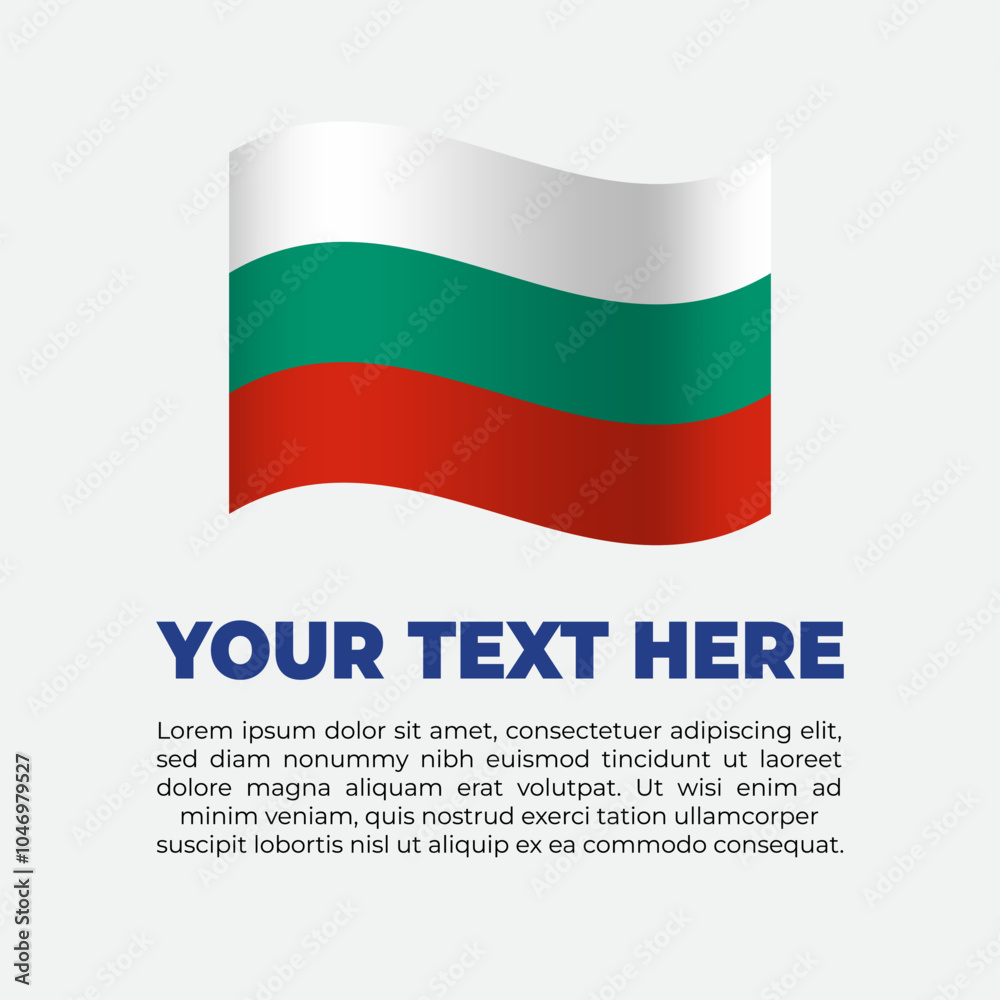 Bulgaria Flag Banner Background Template Bulgaria Flag Banner Background Template