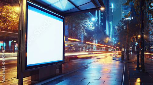 Advertising Display Mockup, high-end and customizable with realistic high-resolution rendering, ideal for branding, marketing design, and impactful presentations, AI Generative