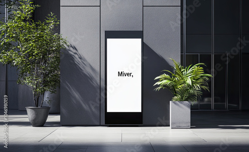 Advertising Display Mockup, high-end and customizable with realistic high-resolution rendering, ideal for branding, marketing design, and impactful presentations, AI Generative