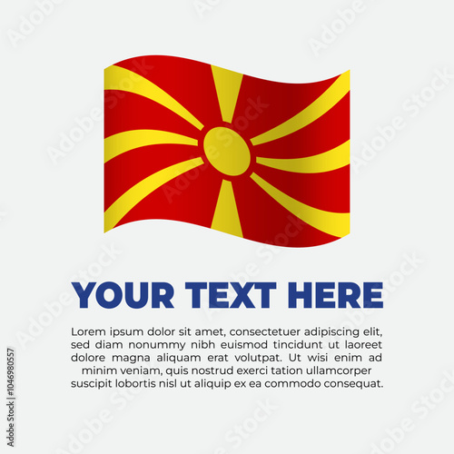 Tableau sur toile Macedonia Flag Banner Background Template