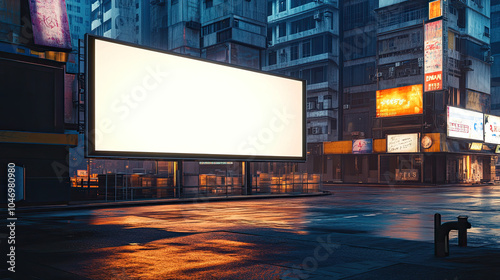 Advertising Display Mockup, high-end and customizable with realistic high-resolution rendering, ideal for branding, marketing design, and impactful presentations, AI Generative