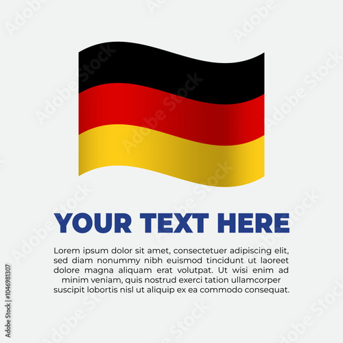 Germany Flag Banner Background Template