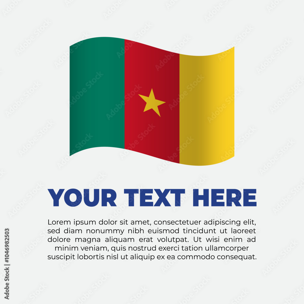 Cameroon Flag Banner Background Template Cameroon Flag Banner Background Template