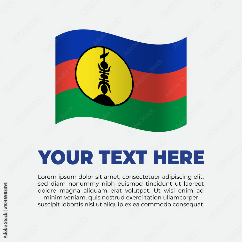 Fototapeta premium New Caledonia Flag Banner Background Template