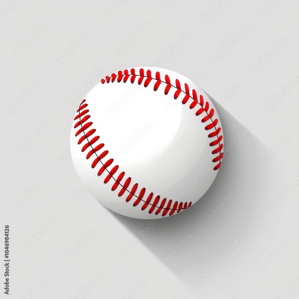 Baseball Sphere With Shadow Baseball Sphere With Shadow