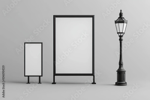 Advertising Display Mockup, high-end and customizable with realistic high-resolution rendering, ideal for branding, marketing design, and impactful presentations, AI Generative