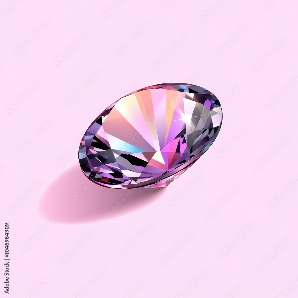 Pink Diamond On Pink Background Pink Diamond On Pink Background