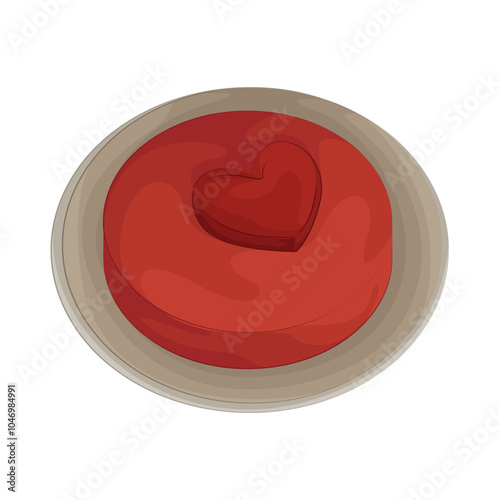 Illustration of love cake 