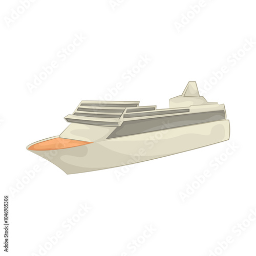 Illustration of cruise ship 