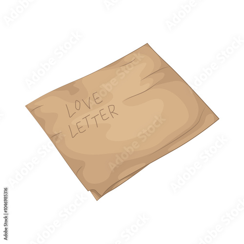 Illustration of love letter 