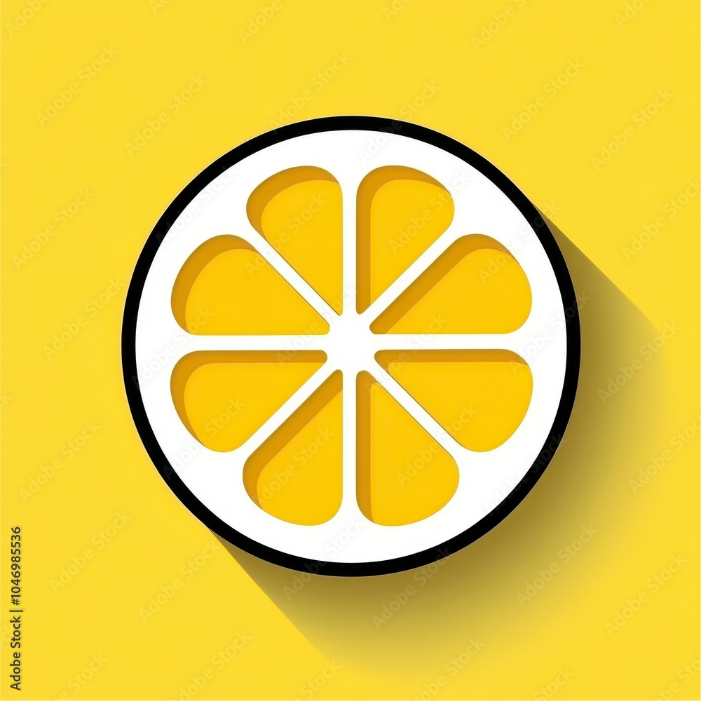 Simple Lemon Slice Icon Simple Lemon Slice Icon