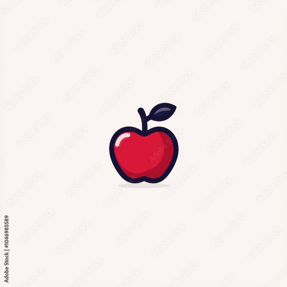 Simple Red Apple Icon Simple Red Apple Icon