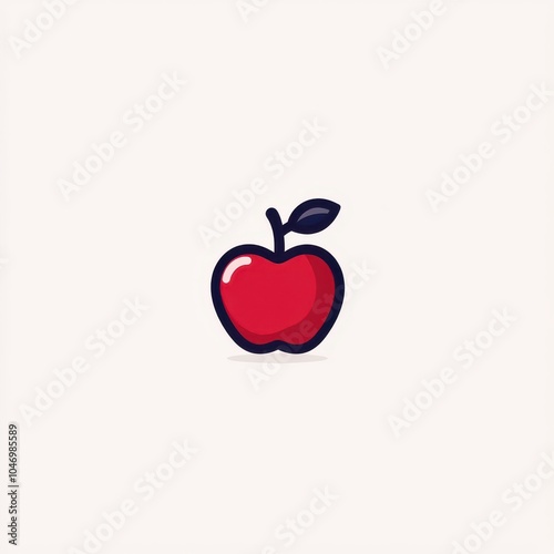 Simple Red Apple Icon