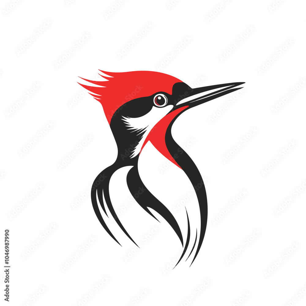 Fototapeta premium Modern Abstract Woodpecker Logo Design Template Vector