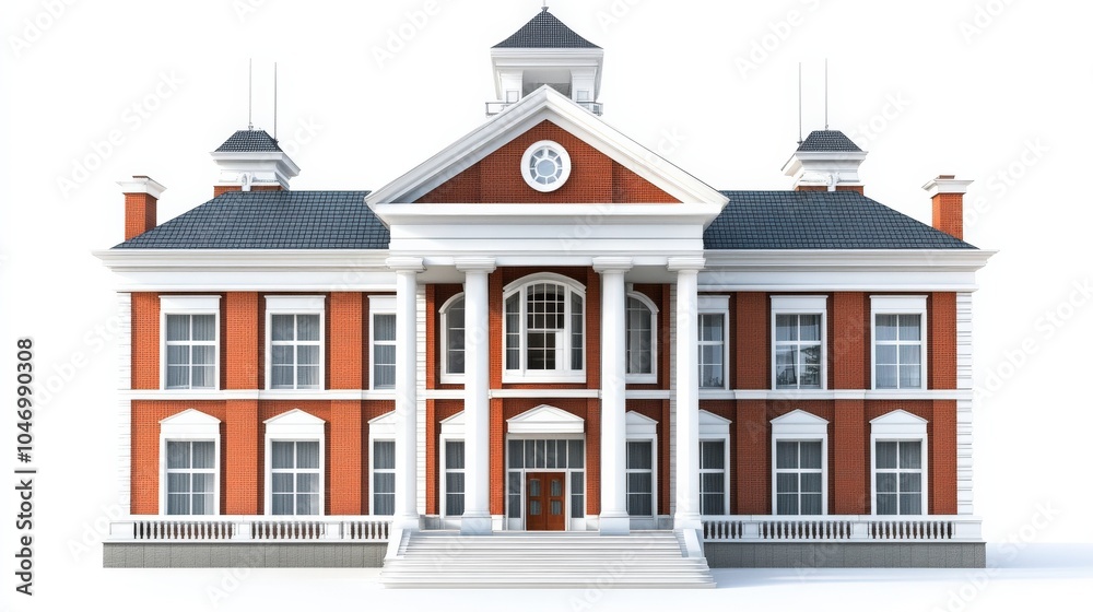 Fototapeta premium City Council. Architectural House Building - Real Estate Icon