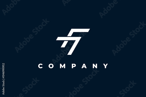 letter f and h modern monogram logo
