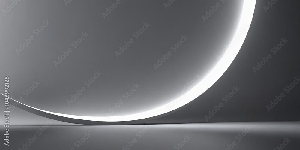 A large, curved white object is the main focus of the image A large, curved white object is the main focus of the image