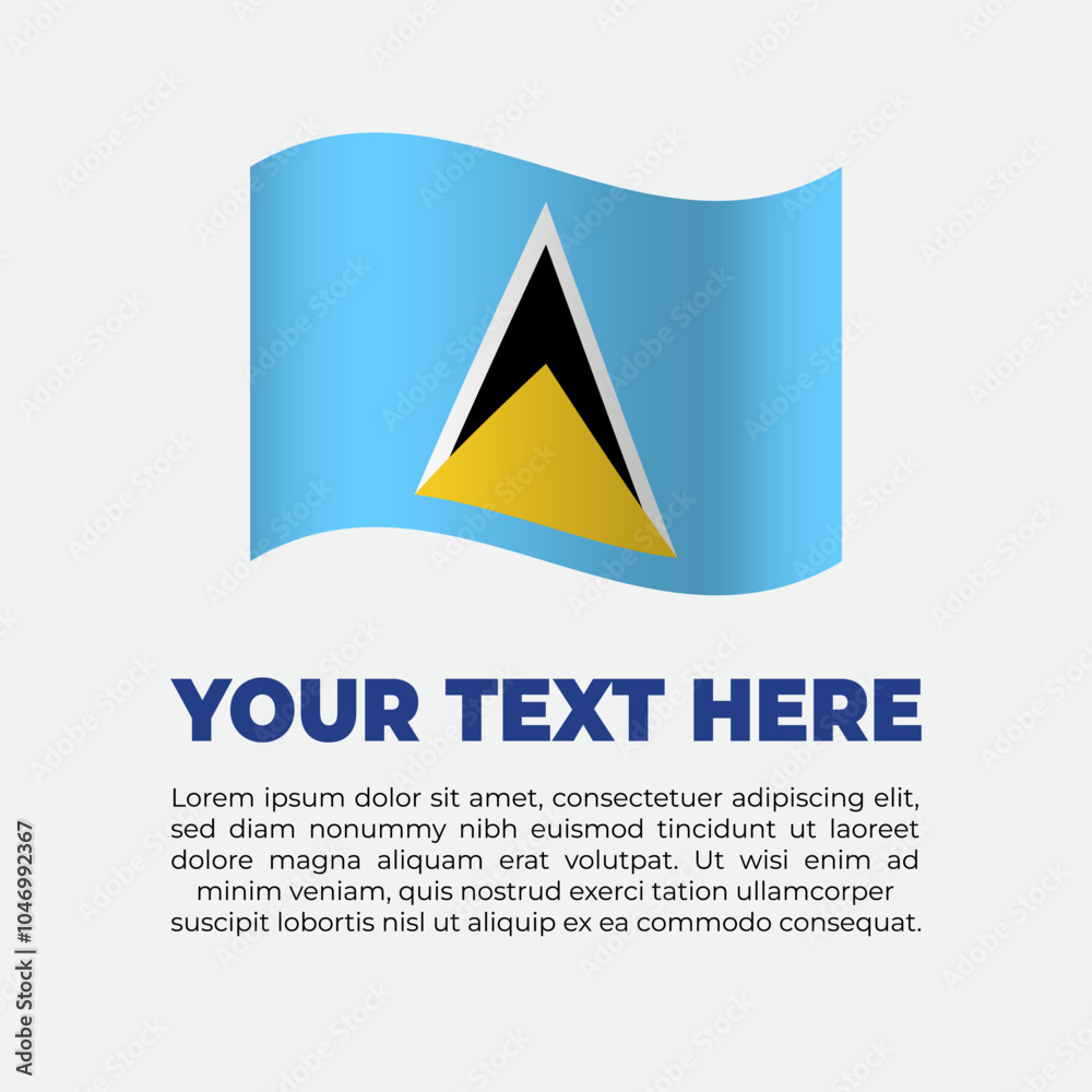 Saint Lucia Flag Banner Background Template Saint Lucia Flag Banner Background Template