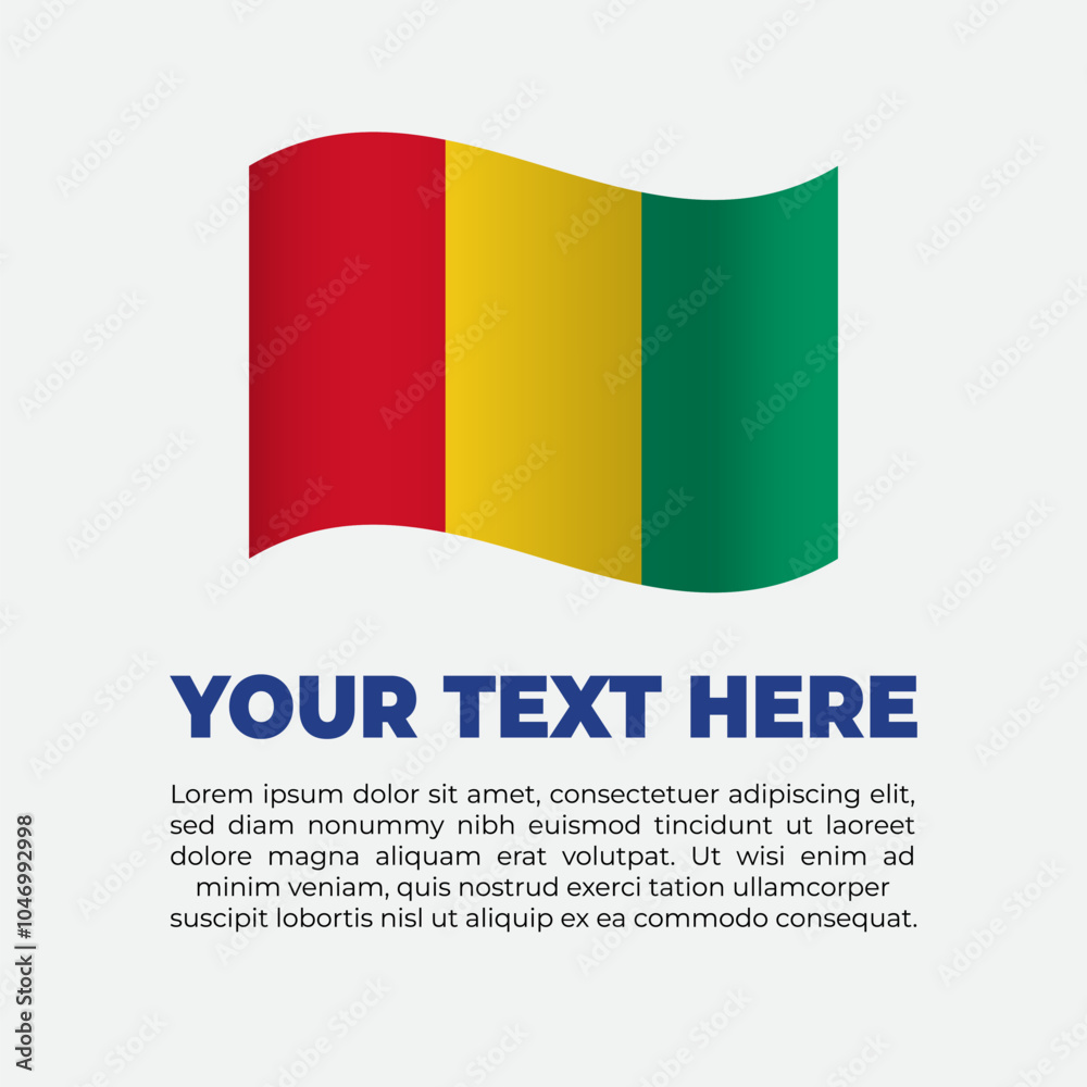Fototapeta premium Guinea Flag Banner Background Template