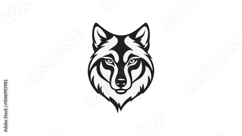 wolf tribal tattoo vector illustration