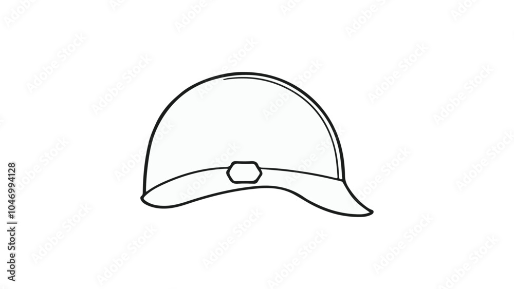 simple outline illustration of a helmet in vector simple outline illustration of a helmet in vector