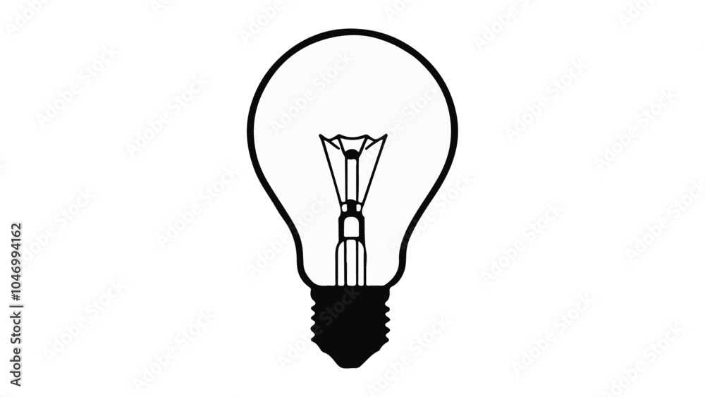 light bulb isolated on white vector illustration light bulb isolated on white vector illustration
