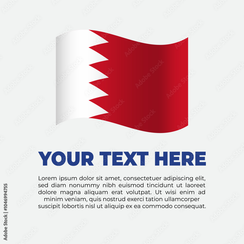 Bahrain Flag Banner Background Template Bahrain Flag Banner Background Template