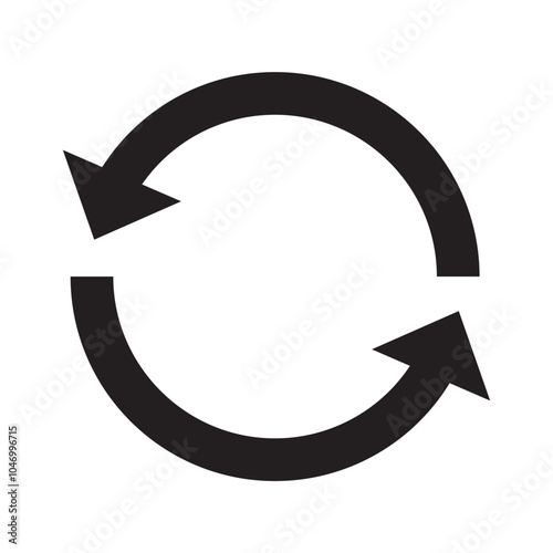 Restart icon vector. Reload, refresh and restart icon for website design. vector illustration.