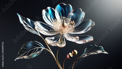 Stunning Glass Flower Art Illustration