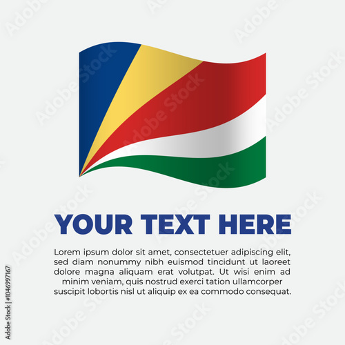 Seychelles Flag Banner Background Template