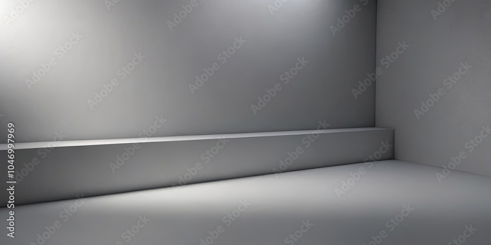A room with a white wall and a grey floor A room with a white wall and a grey floor