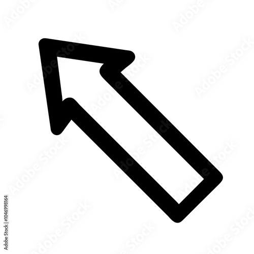 A symbol used to indicate direction, movement, or position, often depicted as a pointed shape photo