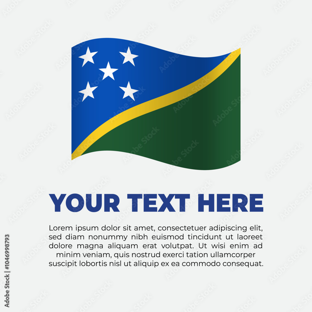 Fototapeta premium Solomon Islands Flag Banner Background Template