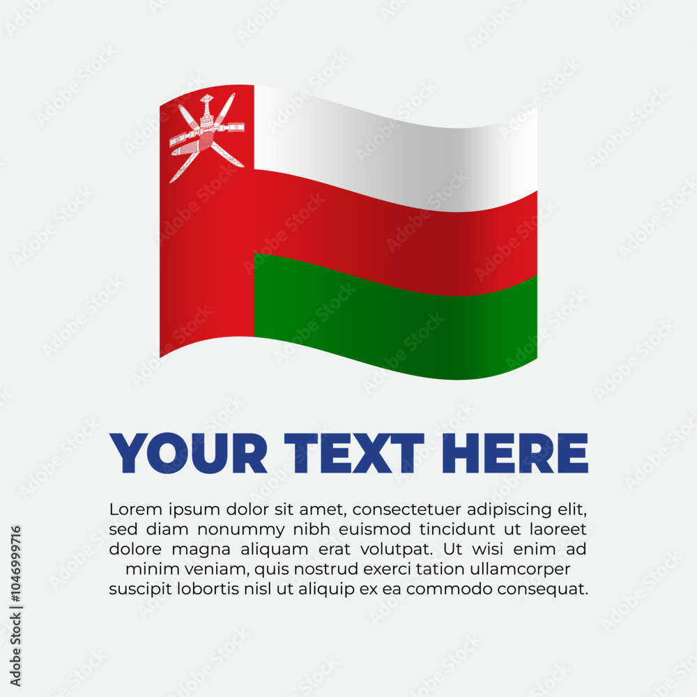 Oman Flag Banner Background Template Oman Flag Banner Background Template