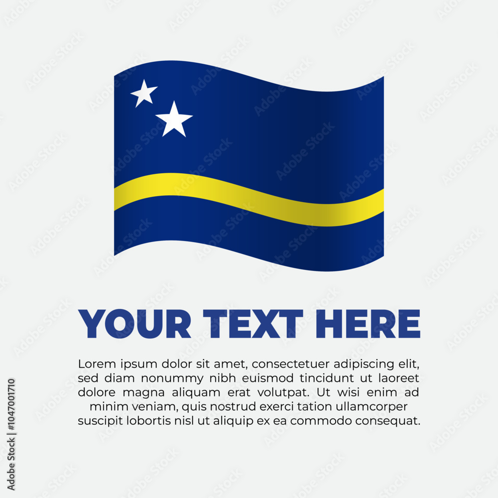Curacao Flag Banner Background Template Curacao Flag Banner Background Template