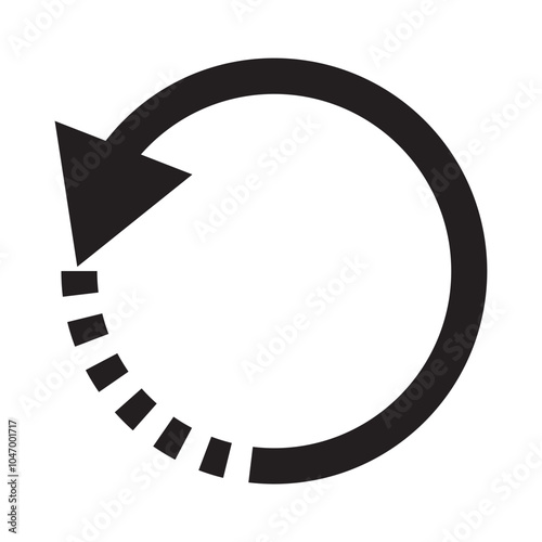 Restart icon vector. Reload, refresh and restart icon for website design. vector illustration.