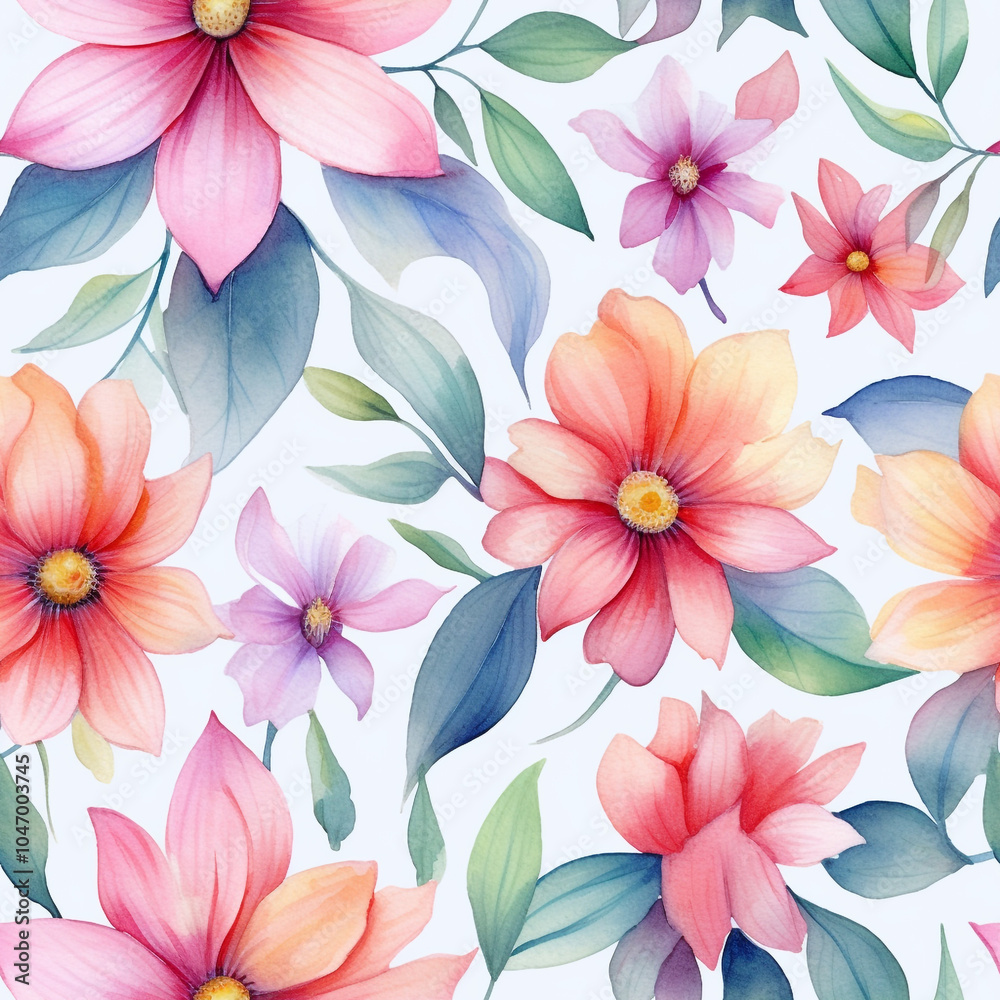 Seamless a soft red and yellow flower leaves pattern with a white background seamless background with flowers
Seamless a soft red and yellow flower leaves pattern with a white background seamless background with flowers