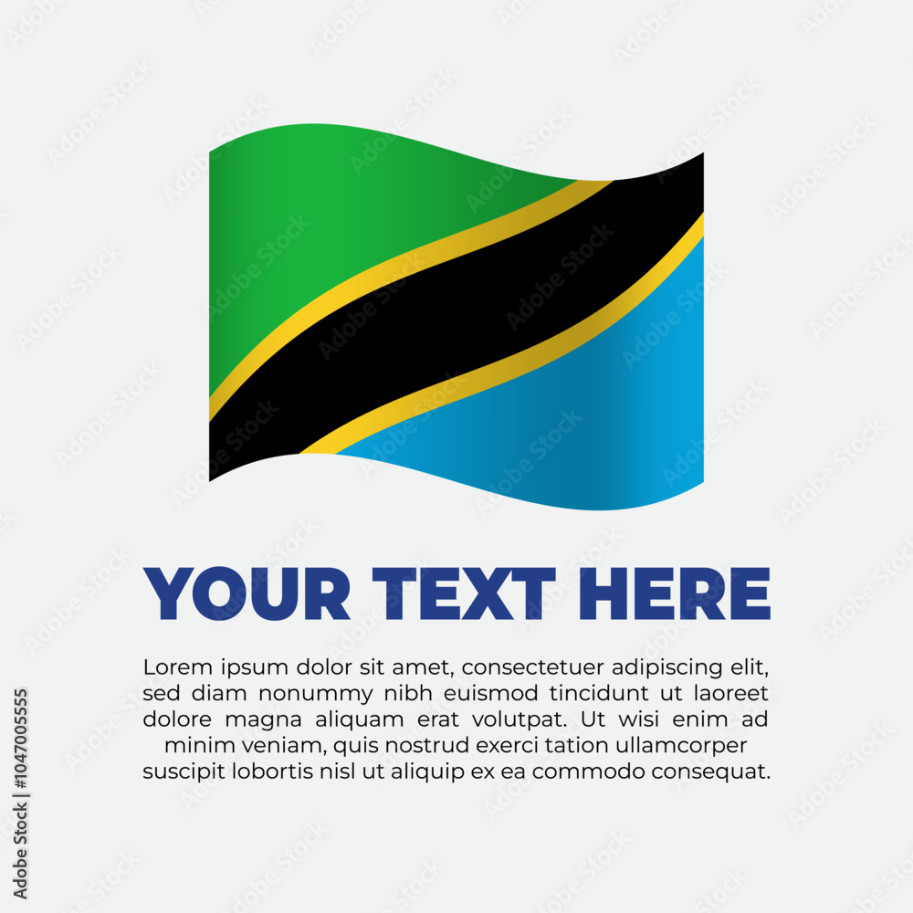 Fototapeta premium Tanzania Flag Banner Background Template