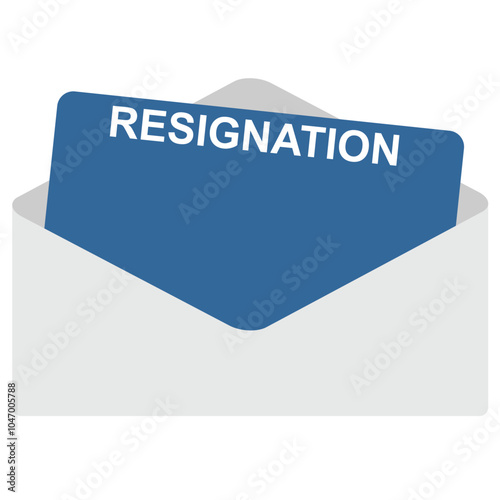 Open envelope with the message Resignation