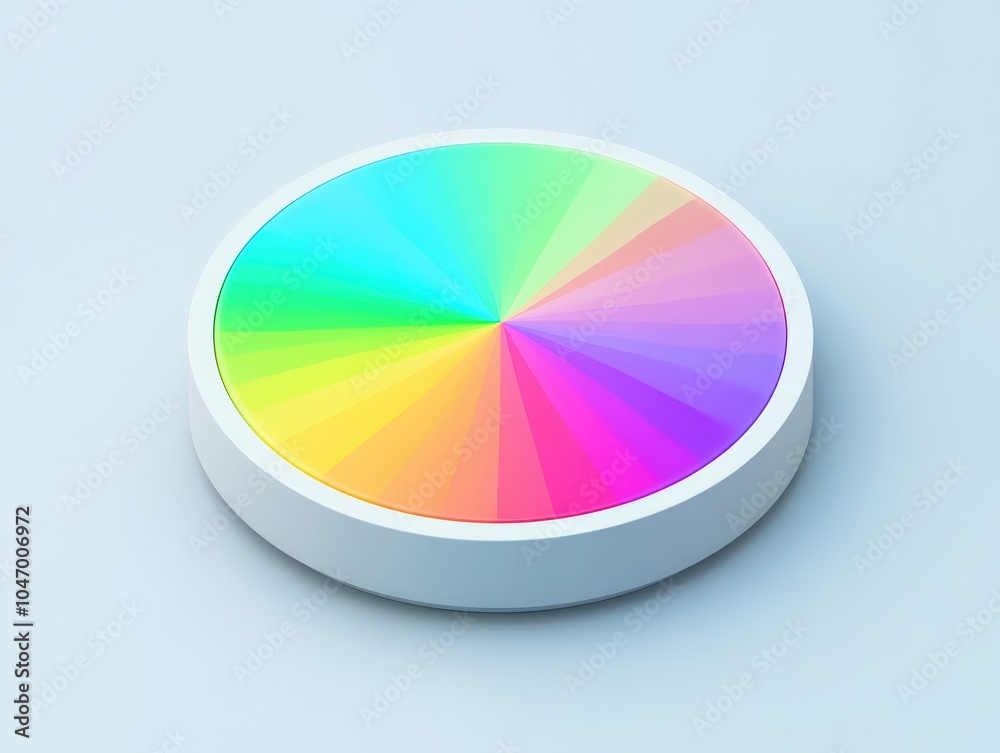 Obraz premium Color Picker: Minimalist Style Icon Symbolizing Hue Spectrum and Colour Samples