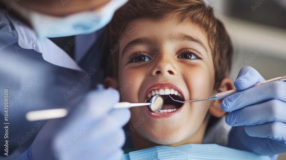 Children Dentistry: Pediatric dentist interacting with young patient, experience friendly and fun Children Dentistry: Pediatric dentist interacting with young patient, experience friendly and fun