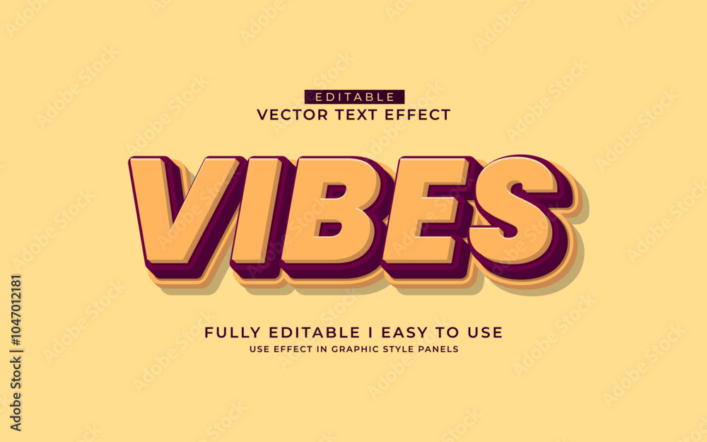 3d editable vibe text effect graphic style template 3d editable vibe text effect graphic style template