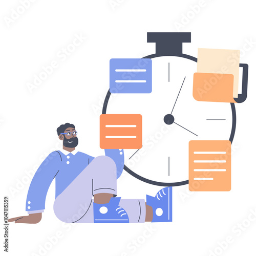 Businessman. Flat Vector Illustration