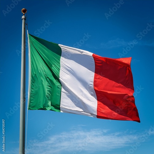 Italian flag of Italy, AI generated